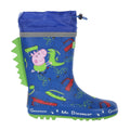 Imperial Blue - Front - Regatta Childrens-Kids Puddle Peppa Pig Wellington Boots
