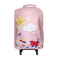Pink Mist - Front - Regatta Childrens-Kids Peppa Pig 2 Wheeled Suitcase