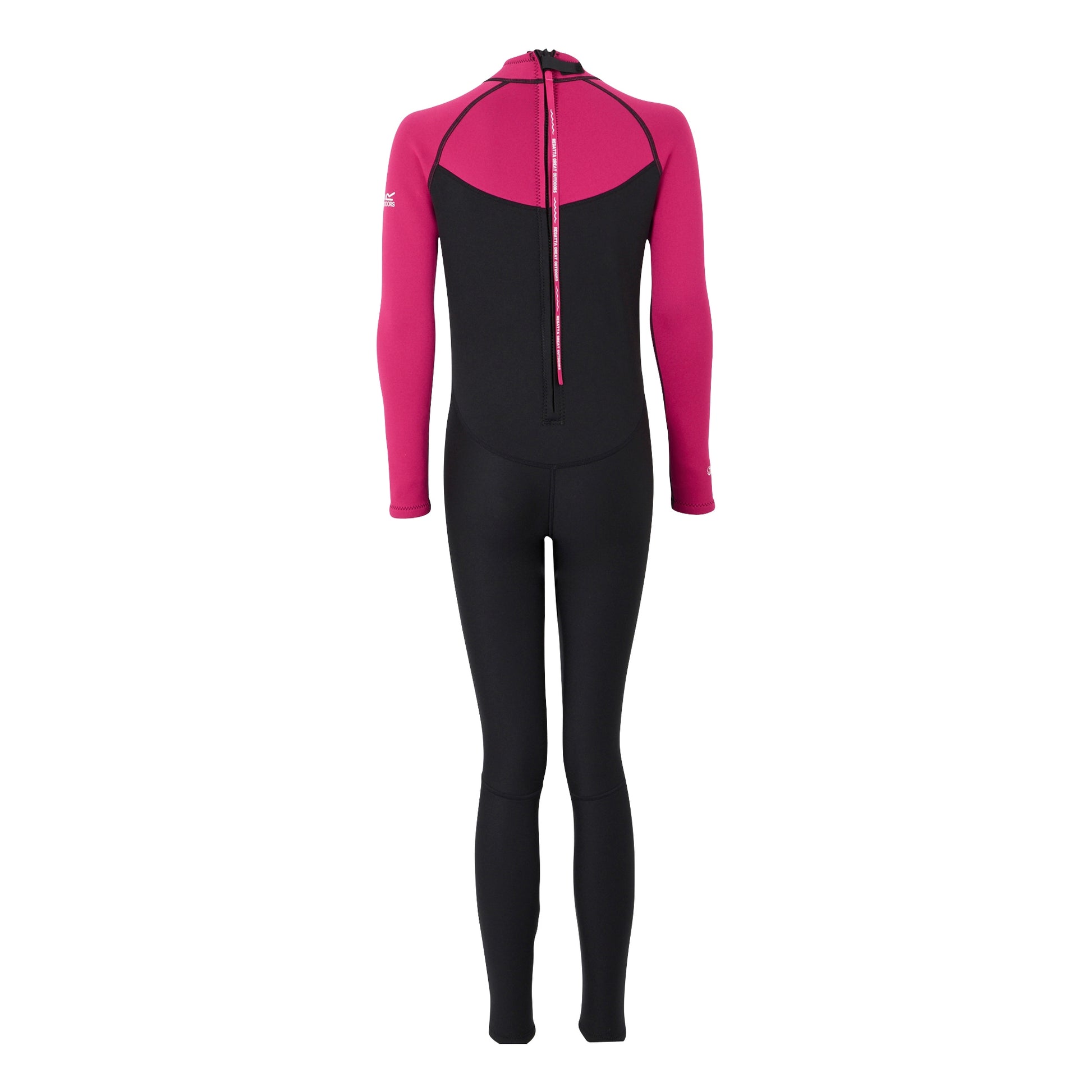 Black-Pink Fusion - Back - Regatta Womens-Ladies Wetsuit