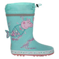 Aruba Blue - Side - Regatta Childrens-Kids Puddle Peppa Pig Wellington Boots