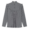 Vase Black - Front - Regatta Womens-Ladies Orla Kiely Stem Print Ruffles Blouse