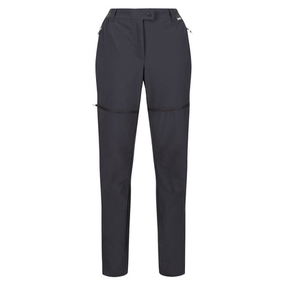 Seal Grey - Front - Regatta Womens-Ladies Mountain Zip-Off Trousers