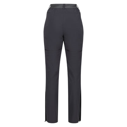 Seal Grey - Back - Regatta Womens-Ladies Mountain Zip-Off Trousers