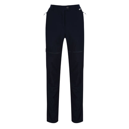Navy - Front - Regatta Womens-Ladies Mountain Zip-Off Trousers
