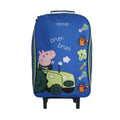 Imperial Blue - Front - Regatta Childrens-Kids Brum Brum Peppa Pig 2 Wheeled Suitcase