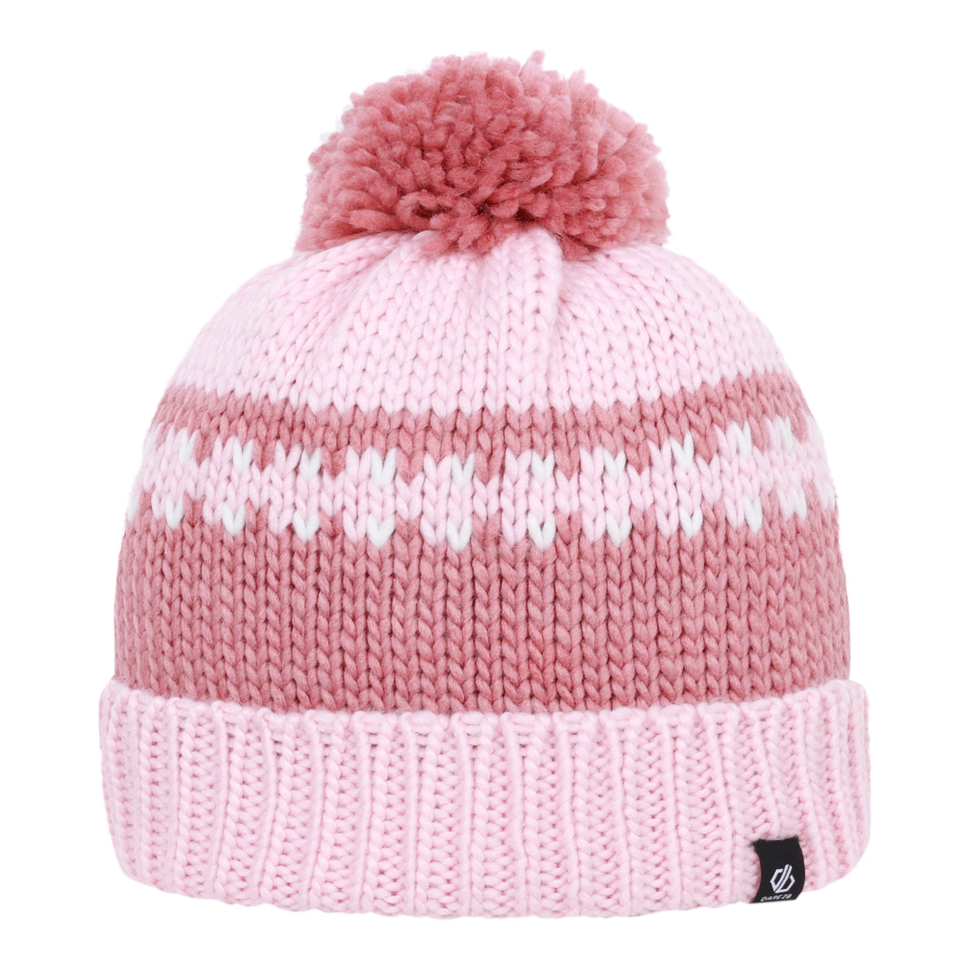 Dusty Rose-Crystal Rose - Back - Dare 2B Childrens-Kids Boffin II Bobble Beanie
