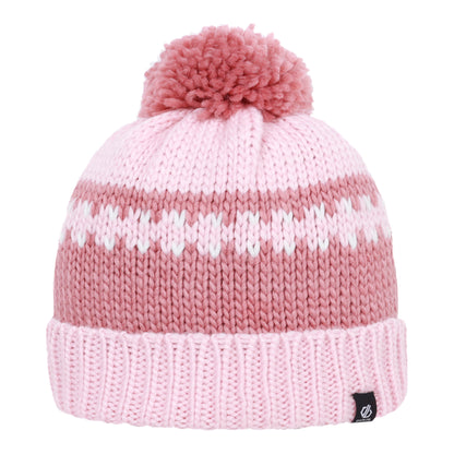 Dusty Rose-Crystal Rose - Back - Dare 2B Childrens-Kids Boffin II Bobble Beanie