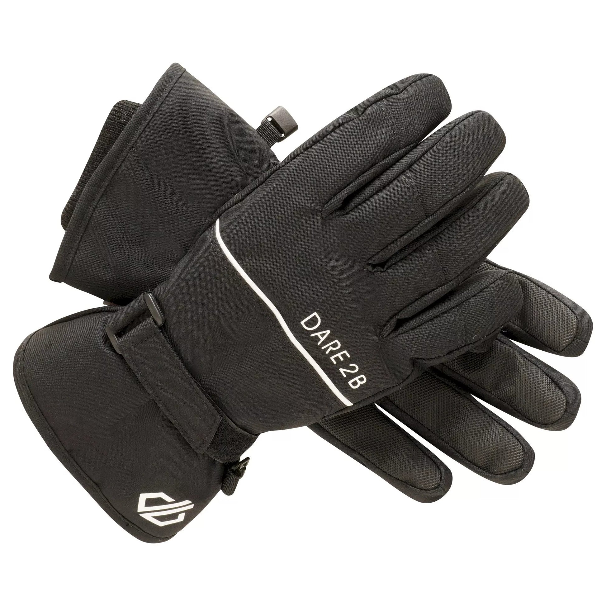 Black - Lifestyle - Dare 2B Childrens-Kids Restart Ski Gloves
