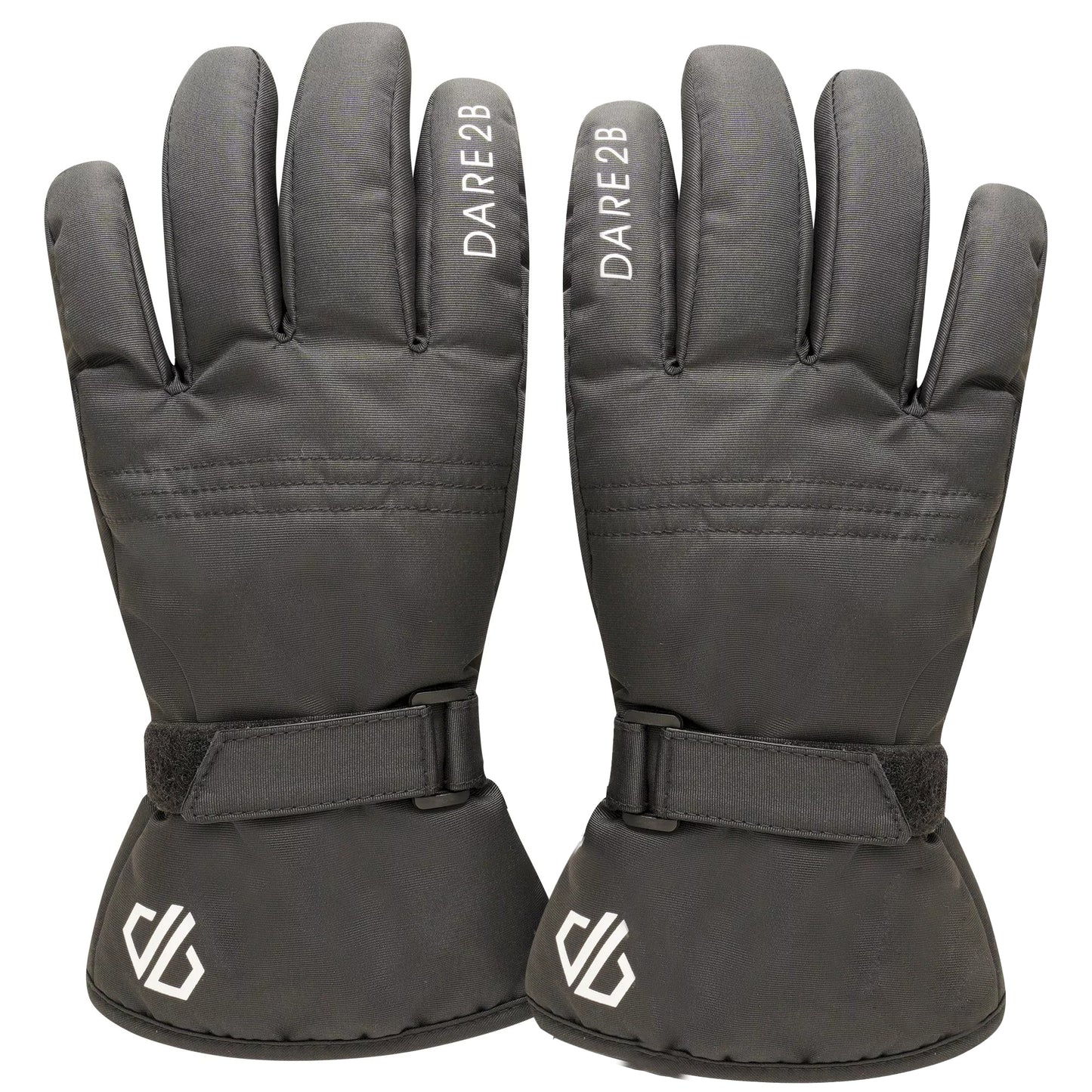 Black - Back - Dare 2B Childrens-Kids Zippy Ski Gloves