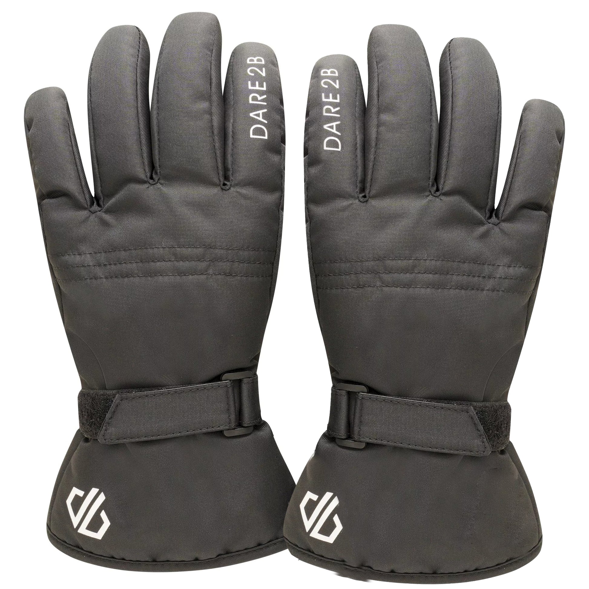 Black - Back - Dare 2B Childrens-Kids Zippy Ski Gloves