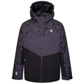 Black-Ebony Grey - Front - Dare 2B Childrens-Kids Humour II Geometric Ski Jacket