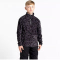 Black - Lifestyle - Dare 2B Childrens-Kids Cushy Geometric Half Zip Fleece Top