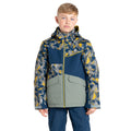 Moss Yellow-Agave Green - Lifestyle - Dare 2B Childrens-Kids Glee II Geometric Ski Jacket