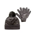 Ash Grey - Back - Dare 2B Womens-Ladies Crystal Hat And Gloves Set