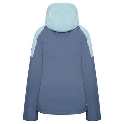 Orion Grey-Canton Green - Back - Dare 2B Womens-Ladies Enliven Ski Jacket