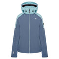 Orion Grey-Canton Green - Front - Dare 2B Womens-Ladies Enliven Ski Jacket