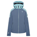 Orion Grey-Canton Green - Front - Dare 2B Womens-Ladies Enliven Ski Jacket