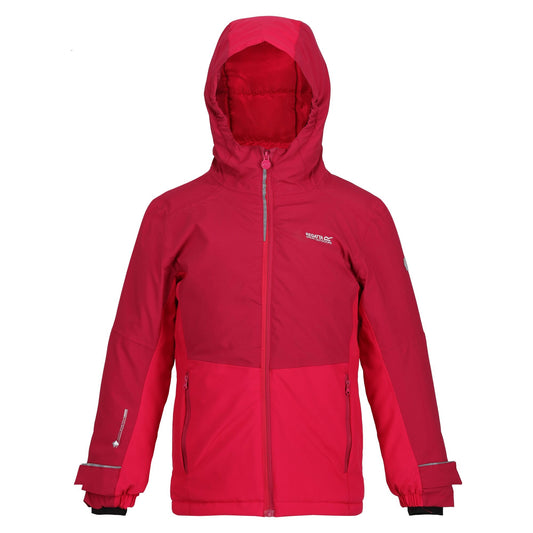 Berry Pink-Pink Potion - Front - Regatta Childrens-Kids Highton III Padded Jacket