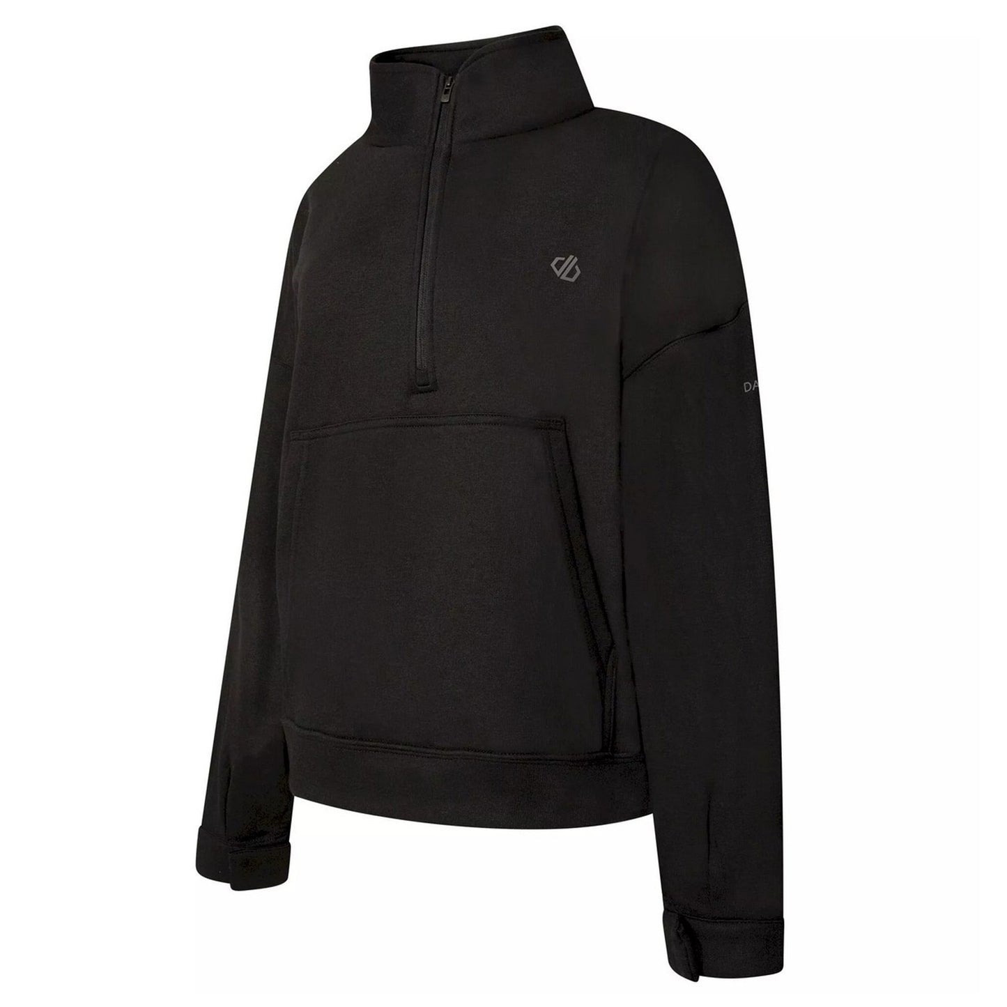 Black - Side - Dare 2B Womens-Ladies Laura Whitmore Recoup II Half Zip Sweatshirt
