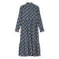 Blue - Front - Regatta Womens-Ladies Orla Kiely Water Floral Long-Sleeved Midi Dress