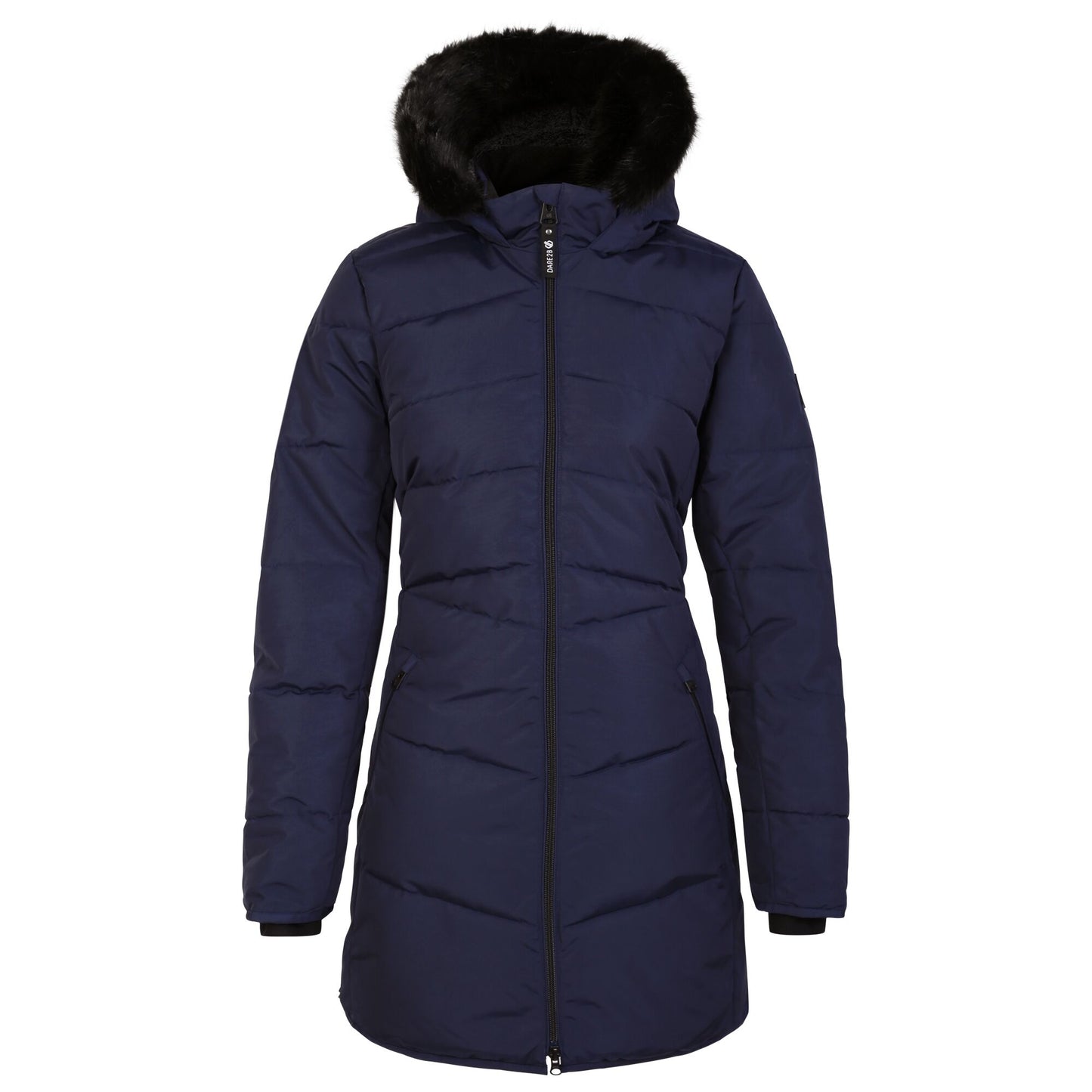 Peacoat - Front - Dare 2B Womens-Ladies Striking III Long Length Padded Jacket