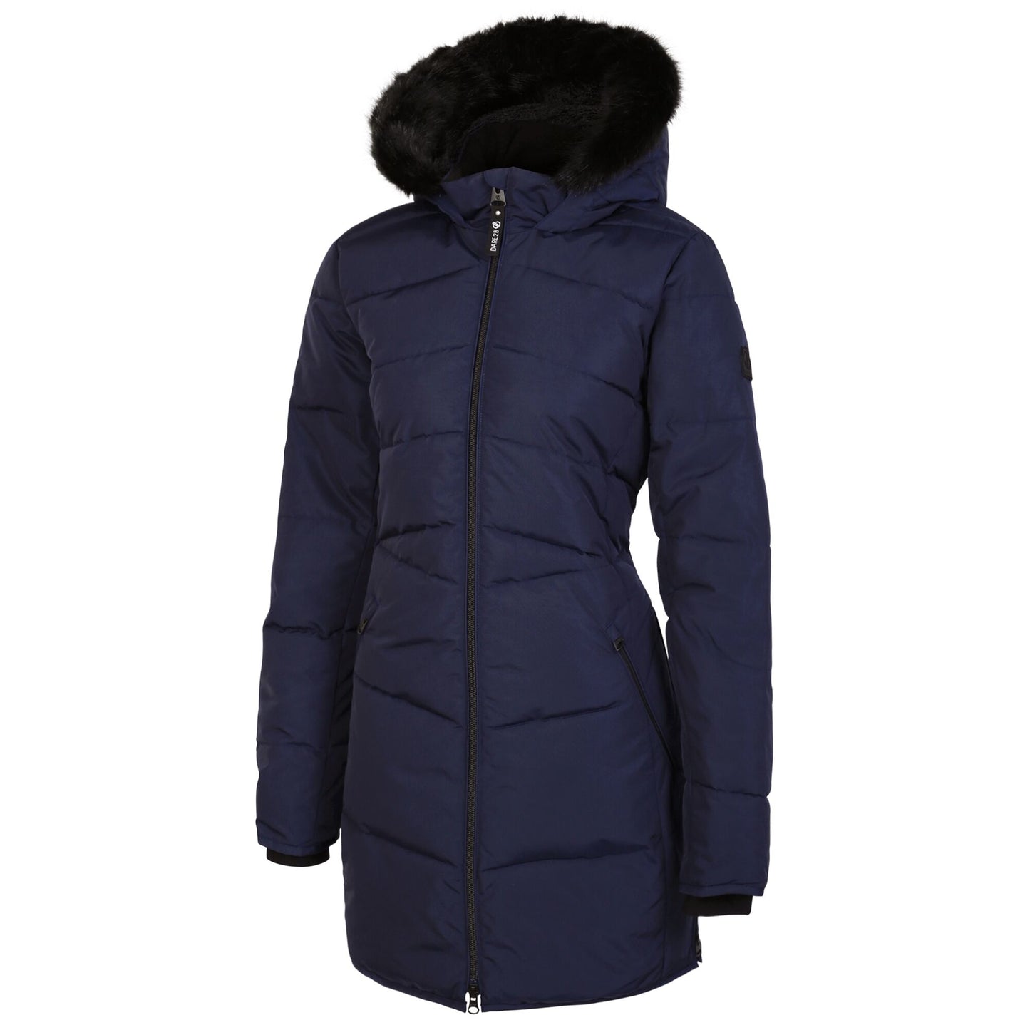 Peacoat - Back - Dare 2B Womens-Ladies Striking III Long Length Padded Jacket