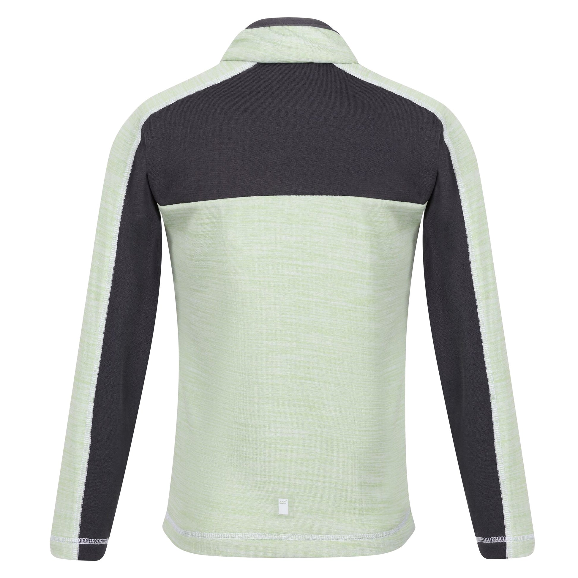 Quiet Green-Seal Grey - Back - Regatta Childrens-Kids Hewley Recycled Half Zip Fleece Top