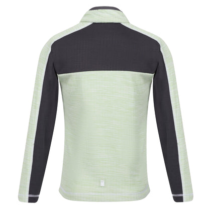 Quiet Green-Seal Grey - Back - Regatta Childrens-Kids Hewley Recycled Half Zip Fleece Top