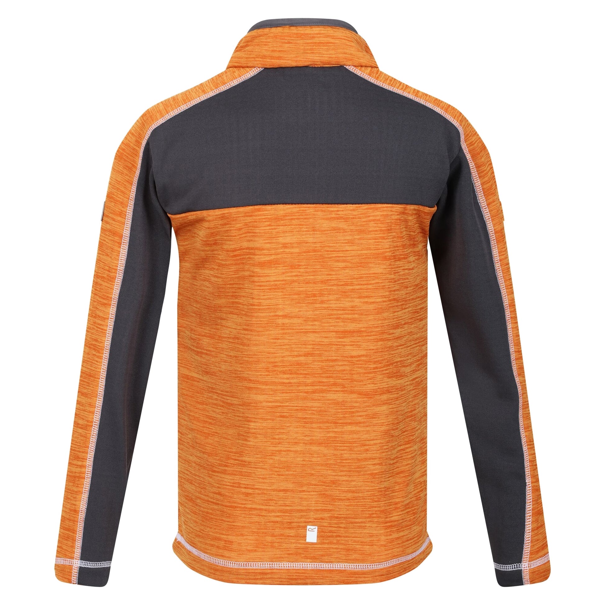 Orange Pepper-Seal Grey - Back - Regatta Childrens-Kids Hewley Recycled Half Zip Fleece Top