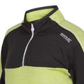 Bright Kiwi-Dark Grey - Lifestyle - Regatta Childrens-Kids Hewley Recycled Half Zip Fleece Top