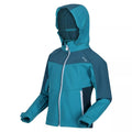 Pagoda Blue-Dragonfly - Side - Regatta Childrens-Kids Eastcott II Soft Shell Jacket