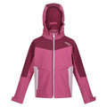 Violet-Amaranth Haze - Front - Regatta Childrens-Kids Eastcott II Soft Shell Jacket