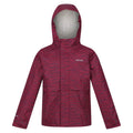 Dark Pimento - Front - Regatta Childrens-Kids Bambee Zebra Print Waterproof Jacket