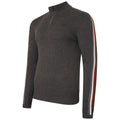 Charcoal Grey - Side - Dare 2B Mens Dutiful II Stripe Marl Half Zip Sweatshirt