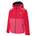 Virtual Pink-Geranium Pink - Side - Dare 2B Childrens-Kids Impose III Ski Jacket