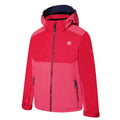 Virtual Pink-Geranium - Side - Dare 2B Childrens-Kids Impose III Ski Jacket