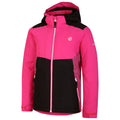 Pure Pink-Black - Back - Dare 2B Childrens-Kids Impose III Ski Jacket