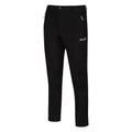 Black - Side - Regatta Great Outdoors Mens Adventure Tech Geo II Wind Resistant Long Leg Softshell Trousers