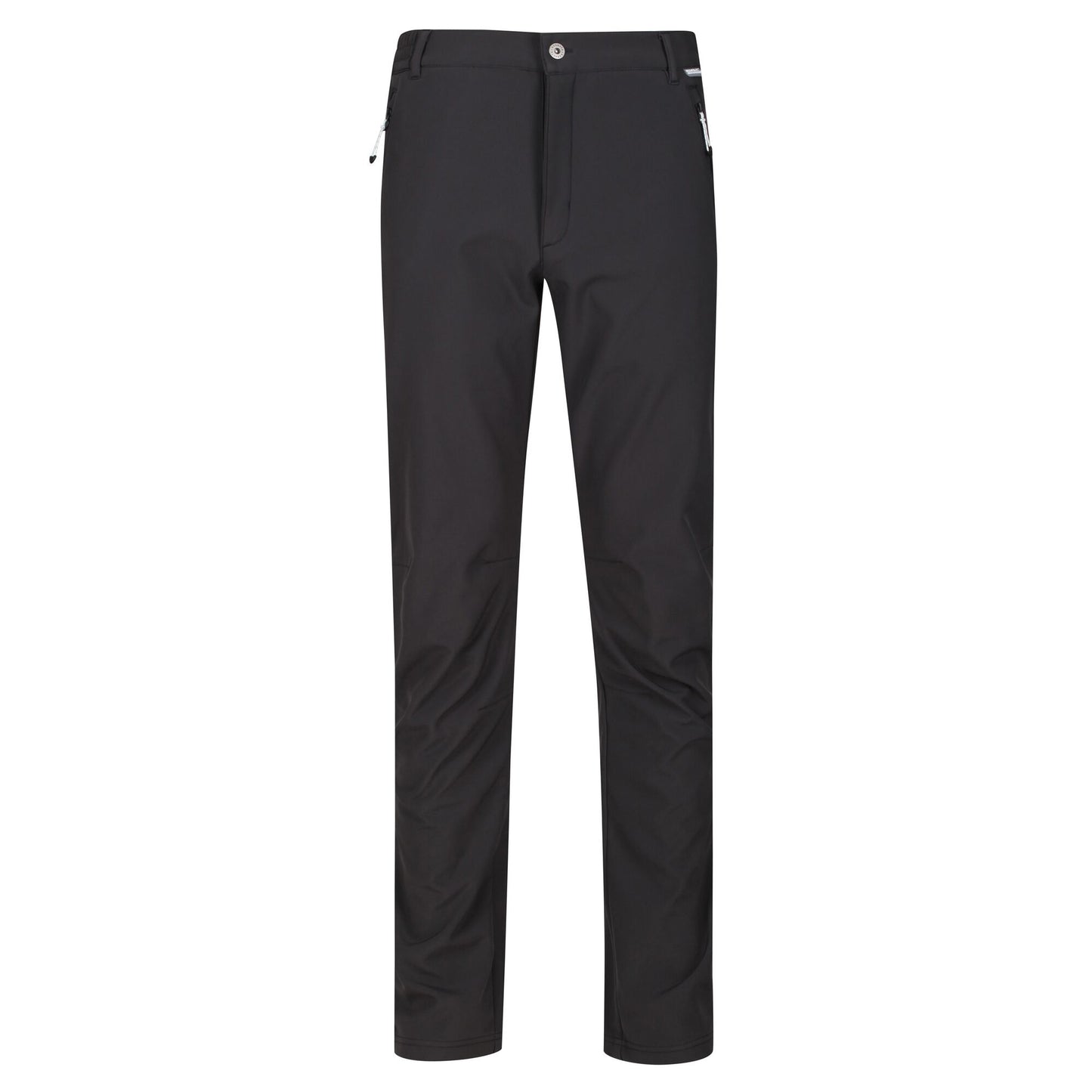 Ash - Front - Regatta Great Outdoors Mens Adventure Tech Geo II Wind Resistant Long Leg Softshell Trousers