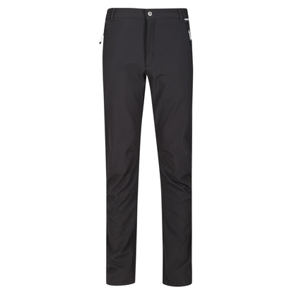 Ash - Front - Regatta Great Outdoors Mens Adventure Tech Geo II Wind Resistant Long Leg Softshell Trousers