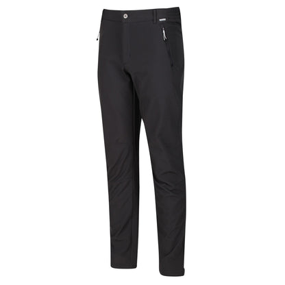 Ash - Side - Regatta Great Outdoors Mens Adventure Tech Geo II Wind Resistant Long Leg Softshell Trousers