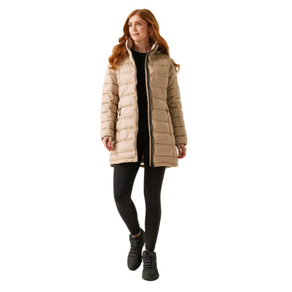 Warm Taupe - Side - Regatta Womens-Ladies Starler Padded Jacket