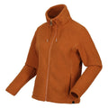 Copper Almond - Side - Regatta Womens-Ladies Kizmitt Fluffy Full Zip Fleece Jacket