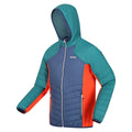 Admiral Blue-Pacific Green - Side - Regatta Mens Trutton Hooded Soft Shell Jacket