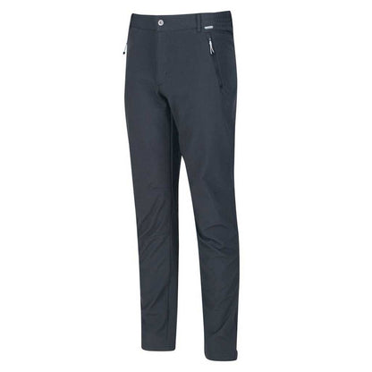 Ash - Side - Regatta Great Outdoors Mens Adventure Tech Geo II Wind Resistant Regular Leg Softshell Trousers