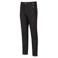 Black - Side - Regatta Great Outdoors Mens Adventure Tech Geo II Wind Resistant Short Leg Softshell Trousers