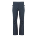 Navy - Front - Regatta Great Outdoors Mens Adventure Tech Geo II Wind Resistant Short Leg Softshell Trousers