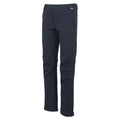 Navy - Side - Regatta Great Outdoors Mens Adventure Tech Geo II Wind Resistant Short Leg Softshell Trousers