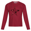Dark Pimento - Front - Regatta Childrens-Kids Wenbie III Stars Long-Sleeved T-Shirt