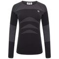 Black - Front - Dare 2B Womens-Ladies In The Zone Contrast Long-Sleeved Base Layer Top